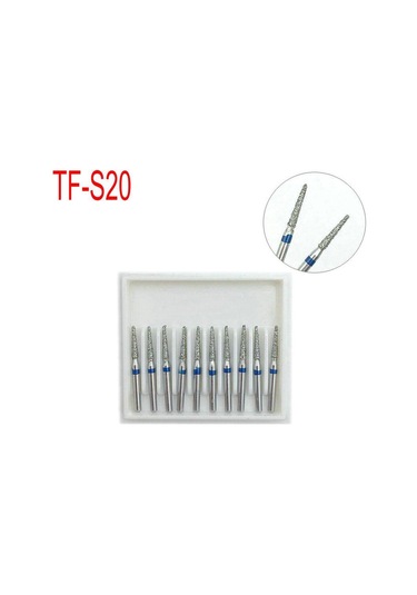 10 Adet Diş 1.6mm Fg Elmas Bur Matkap Seti Fit Yüksek Hızlı El Aletleri Parlatma Diş Hekimliği Malzemeleri Tf-s20