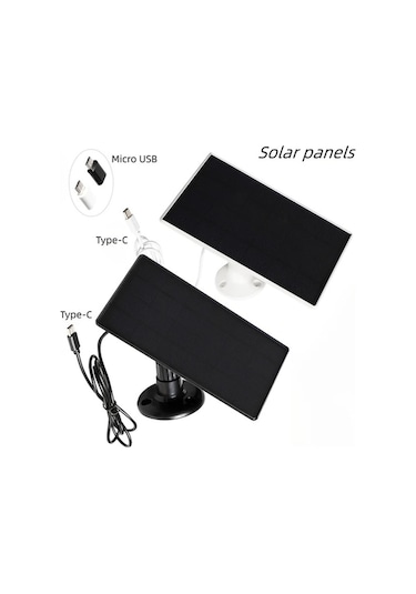 Trendooze 2'li Beyaz Dönemez Güneş Paneli Kamera Şarj Paketi Outdoor