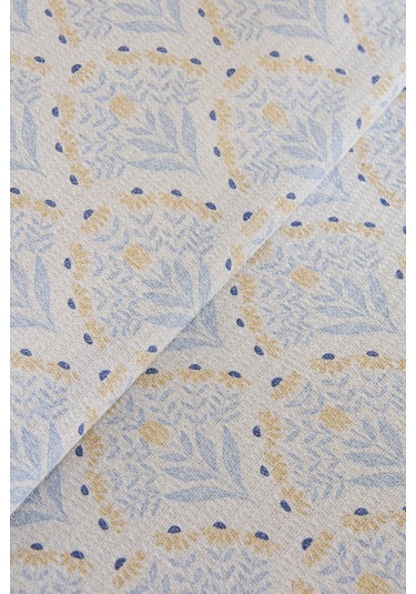 Kaşmir Home Daisy %100 Pamuk Çift Kişilik Pike Takımı Mavi Mavi