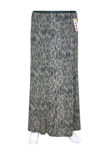 Hesna Kadın Betül 8 Parça Lastikli Astarsız Siyah Etek Desen 32 Siyah