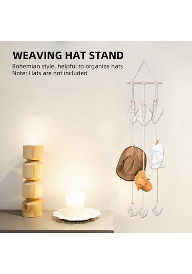 Şapka Standı Şapka Organizatör Dokuma Şapka Depolama Bej Diğer