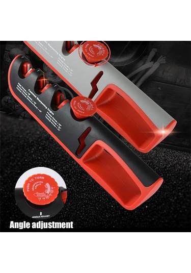 4- Bir Arada Ayarlanabilir Manuel Bıçak Bileyici Siyah-Kırmızı