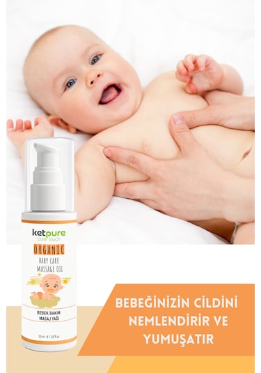 Bebek Bakım Ve Masaj Yağı Organik - Doğal İçerik 50ml