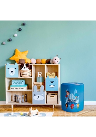 Dc Super Friends Puf Warner Bros Lisanslı Ürün, Süet Kumaş, Uluslararası Solmama Sertifikası Çok Renkli