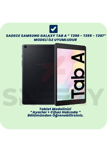 Samsung Galaxy Tab A Sm-t290 8 İnç Tam Uyumlu Glow Desenli Standl