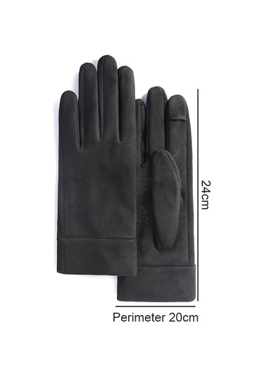 Esnek Sızdırmaz Parmaklara, Dokunmatik Ekran Uyumlu Parmak Uçlarına Ve Rüzgar Geçirmez Süet Eldivenlere Sahip Sıcak Kış Eldivenleri