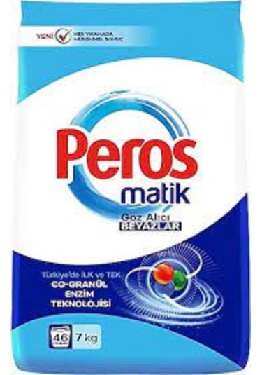 Peros Matik Toz Deterjan Göz Alıcı Beyazlar 7 Kg - 46 Yıkama