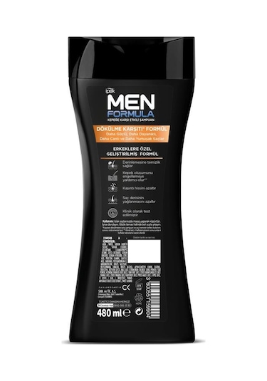 İpek Men Formula Kepek Karşıtı Dökülmeye Eğilimli Saçlar İçin Şampuan 480 ML