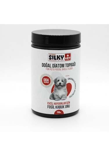 Silky Vet+ Köpekler İçin Doğal Diatom Toprağı Gıda Takviyesi 150 G