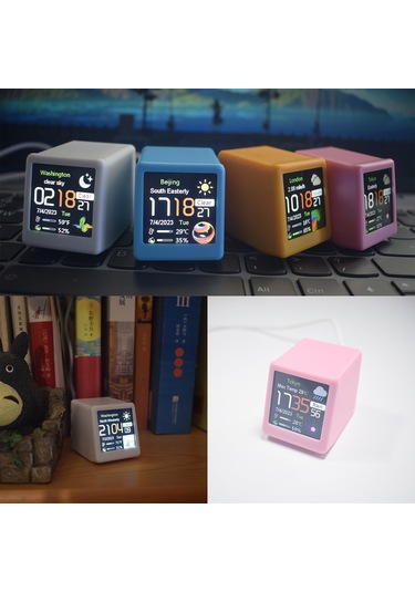 Renkli Oled Çok Fonksiyonlu Bilgi Ekranı Wifi Akıllı Sarı