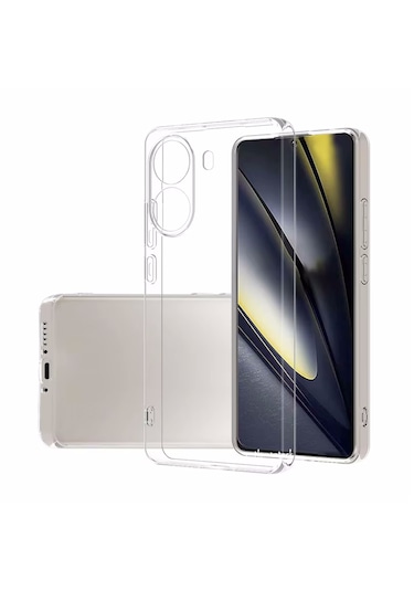 Xiaomi Poco X7 Pro Kılıf Kamera Korumalı Yumuşak Şeffaf Silikon
