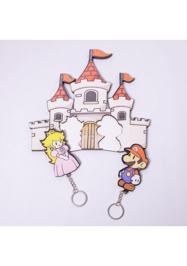 Super Mario Bros Anahtarlık Çift Seti - Anahtar Askısı-2653