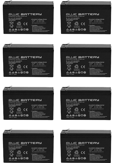 8 Adet Blue Battery 12v 7ah Bakımsız Kuru Akü 12 Volt 7 Amper Temmuz 2025 Üretim
