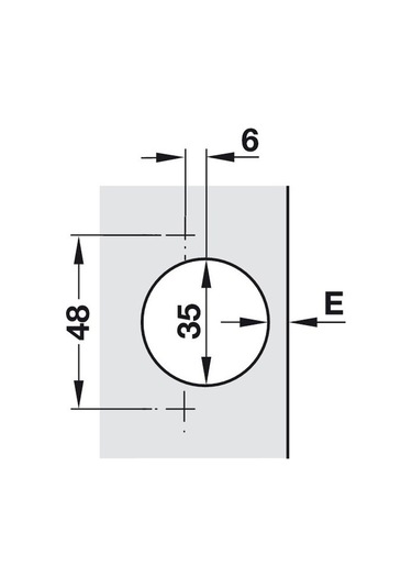 Hafele Kalın Kapak Menteşesi Ydb