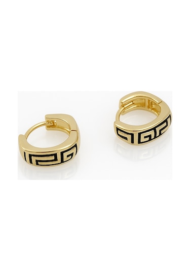 14k Gold Plated Mini Nero Hoop Küpe Gold