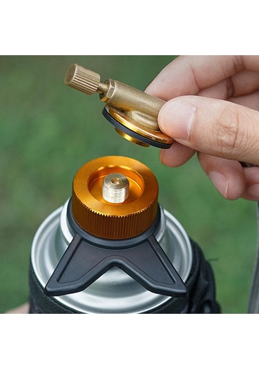 Suntek Bahçe Sırt Çantasıyla Seyahat Tencere Için Kamp Sarı Gaz Tankı Adaptörü Sarı