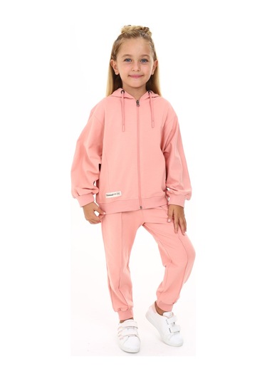 Toontoy Kız Çocuk Eşofman Takım Koyu Pudra