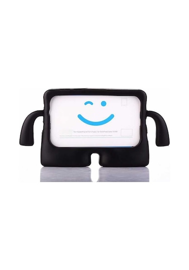 Kilifone - İpad 11.nesil 2025 Uyumlu - Tablet Kılıfı Çocuklar İçin Kollu İbuy Silikon Kılıf - Siyah - T36422 Kılıf