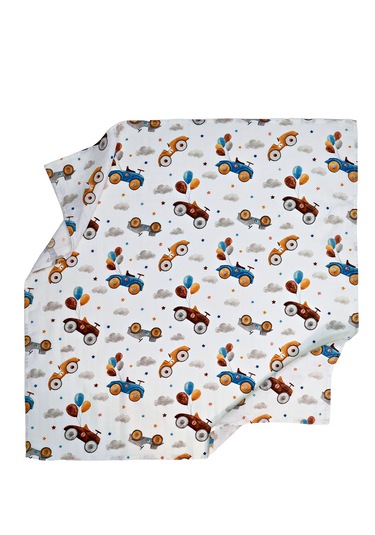 Minicik Uçan Arabalar Müslin Örtü Tekli 115x115
