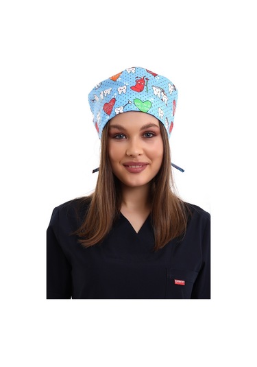 Turkuaz Diş Desenli Cerrahi Bone - Doktor Bone-Standart-2113 Turkuaz Diş