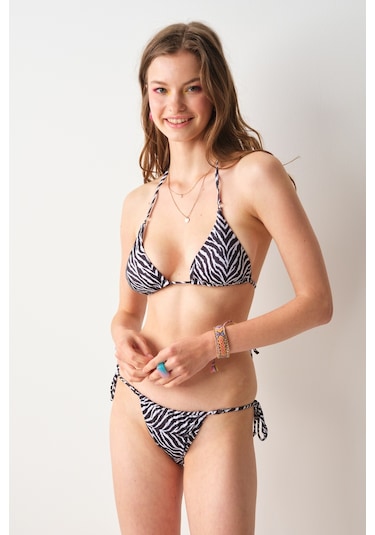 No Gossip Aqua Üçgen Bikini Tek Üst Zebra 239105-d 239105-d Zebra