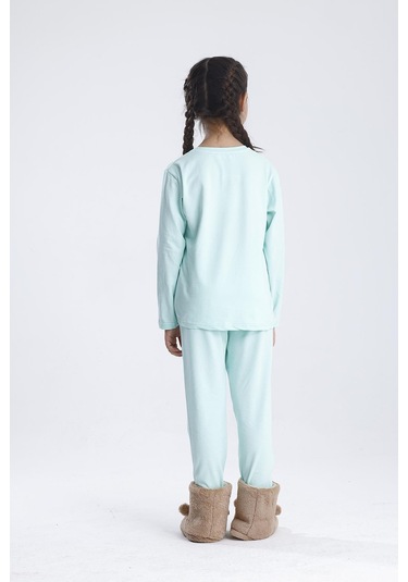 Baskılı Pijama Takımı Mint