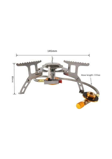 A6625-02 Portatif Gaz Ocağı Dış Mekan Split Brülör Çakmaklı Çok Renkli
