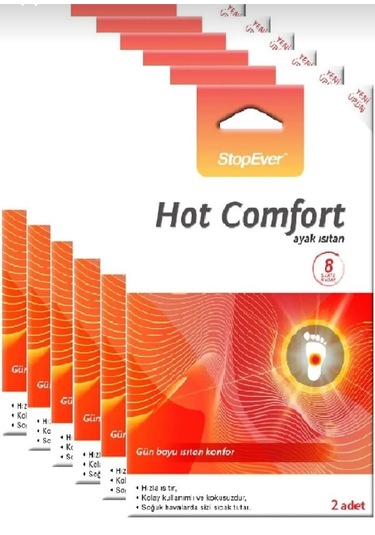 Hot-comfort 8 Saat Etkili Ayak Isıtıcı Pad 6x2'li Paket Turuncu