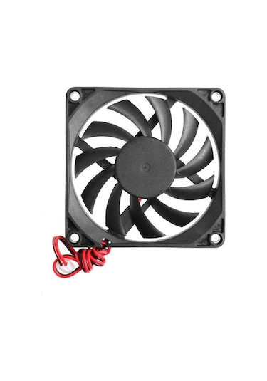 80x80x10 mm. 12V DC Sessiz Fırçasız Motor Super Slim Kare FAN