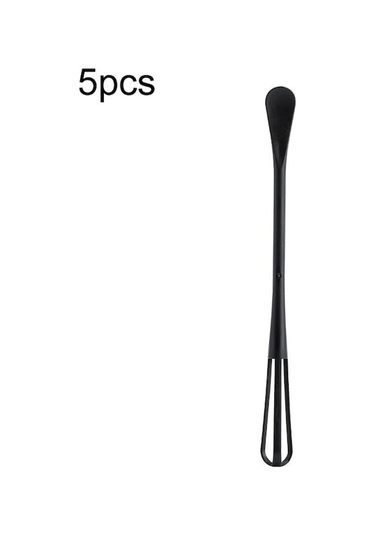 Cbtx Ev Mini Çırpma Küçük Kaşık Mutfak Çok Fonksiyonlu Karıştırma Çubuğu Siyah Siyah