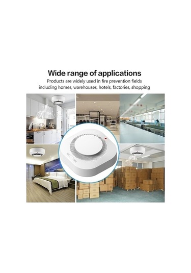 Zyzqstore Smart Beyaz Tuya Wifi Duman Alarmı Ev Yangın Koruma Sistemi