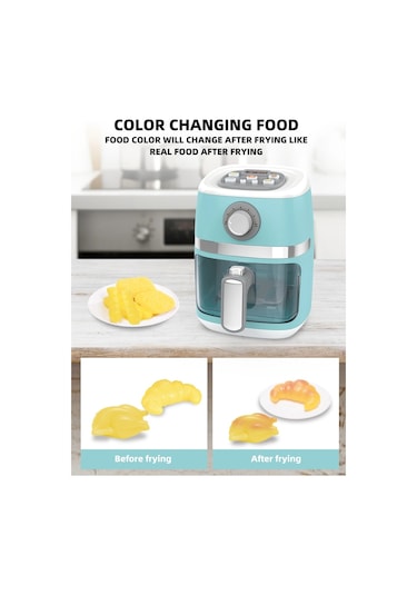 Canda Oyuncak Sesli Işıklı Fritöz Mutfak Air Fryer Oyuncak