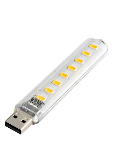 8 Ledli Flash Usb Led Işık Kitap Okuma Gece Lambası - Fc805