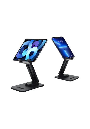 Jmary Mk-62 Ayarlanabilir Katlanabilir 360 Derece Dönebilen Telefon Ve Tablet Standı Siyah