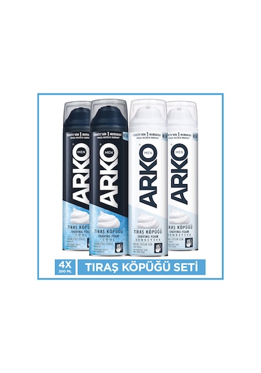 Arko Men Tıraş Köpüğü Cool & Sensitive 4x200 Ml