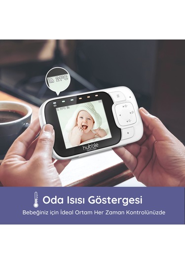Hubble Nursery View Glow 2.8" Gece Lambalı Dijital Bebek Kamerası
