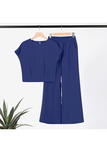 Zanzea Yaz Kıyafetleri Bayan Bluz Ve Pantolon Günlük İki Parçalı Takım Elbise Kraliyet Mavisi Zanzea Yaz Kıyafetleri Bayan Bluz Ve Pantolon Günlük İki Parçalı Takım Elbise Kraliyet Mavisi