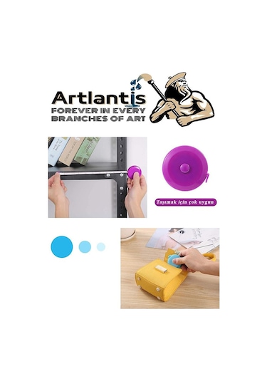 Otomatik Şerit Mezura 1.5 Metre Sarı Renk 1 Adet Yuvarlak Cep Mezurası 150 Cm Mezro Terzi Metresi Vücut Ölçüm Metresi