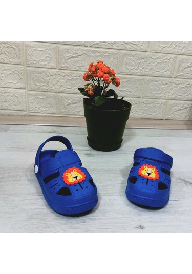 Da-ye 1001 P Mavi Önü Kapalı Yumuşacık Kaydırmaz Sandalet & Terlik Mavi