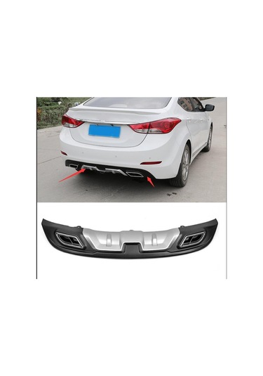 Hyundai Elantra Difüzör 2014-2015 Arka Tampon  Plastik
