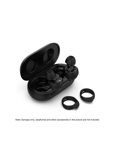 Youmex Galaxy Buds İçin 8'li Silikon Kulaklık Kapağı Değiştirme Aksesuarı Seti - Siyah Siyah