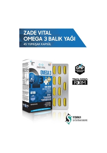 Zade Vital Premium Omega 3 Balık Yağı 45 Kapsül
