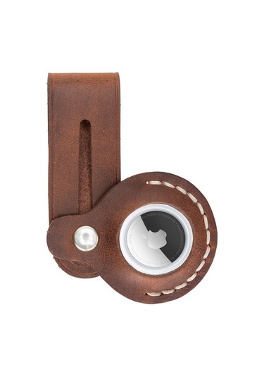 Apple Airtag Uyumlu Deri Anahtarlık Beta Aa2 Taba