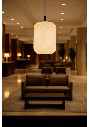 Dekoratif Avize Spiral Serisi Ev Ofis Veranda Mutfak Çap 20 Cm Çok Renkli