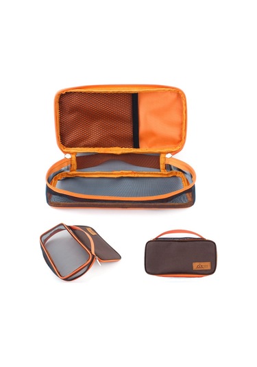 Mufunye Dışarıda Mutfak Gereçlerini Sulardan Koruyan Taşınabilir Organize Edici Çanta - Bej Büyük Boy Çok Renkli