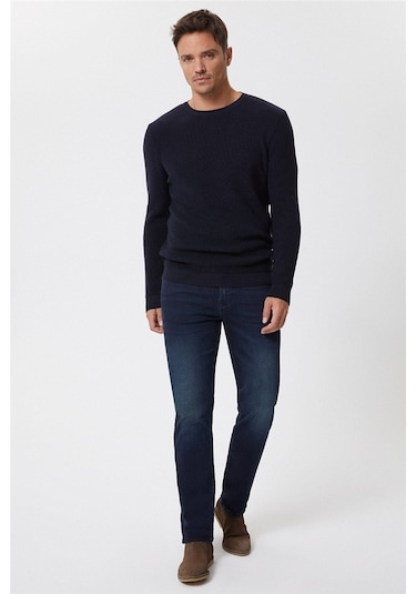 Lee Cooper Clayton Erkek Bisiklet Yaka Kazak Lacivert 8116 Lacivert