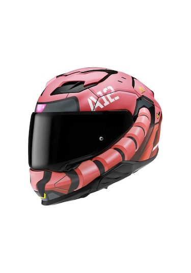 Hjc F71 Zaku Bandai Namco Mc1sf Motosiklet Kaskı Pembe