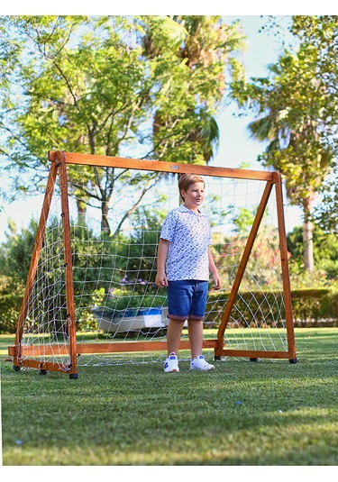 Mandu Futbol Kalesi 2 Adet Ahşap Rengi