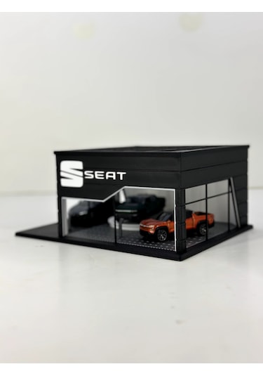 1/64 Ölçekli Seat Diorama Tasarımlı Araç Sergileme Garajı 3d Baskı