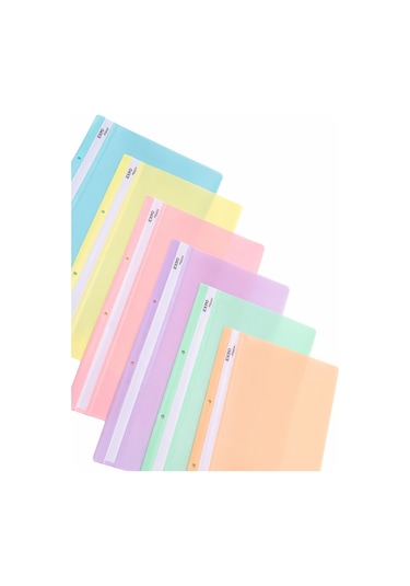 Pastel Renkler 6 Adet Telli Dosya Ultra Kaliteli